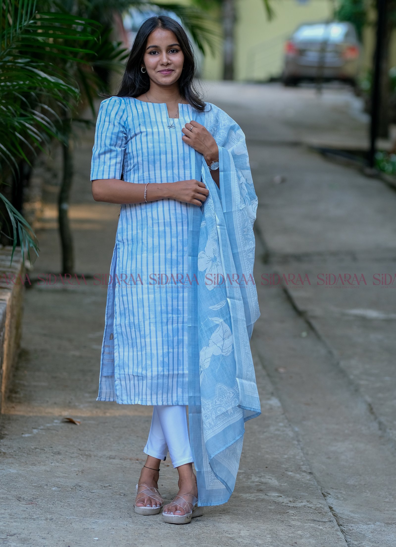 Striped Blue