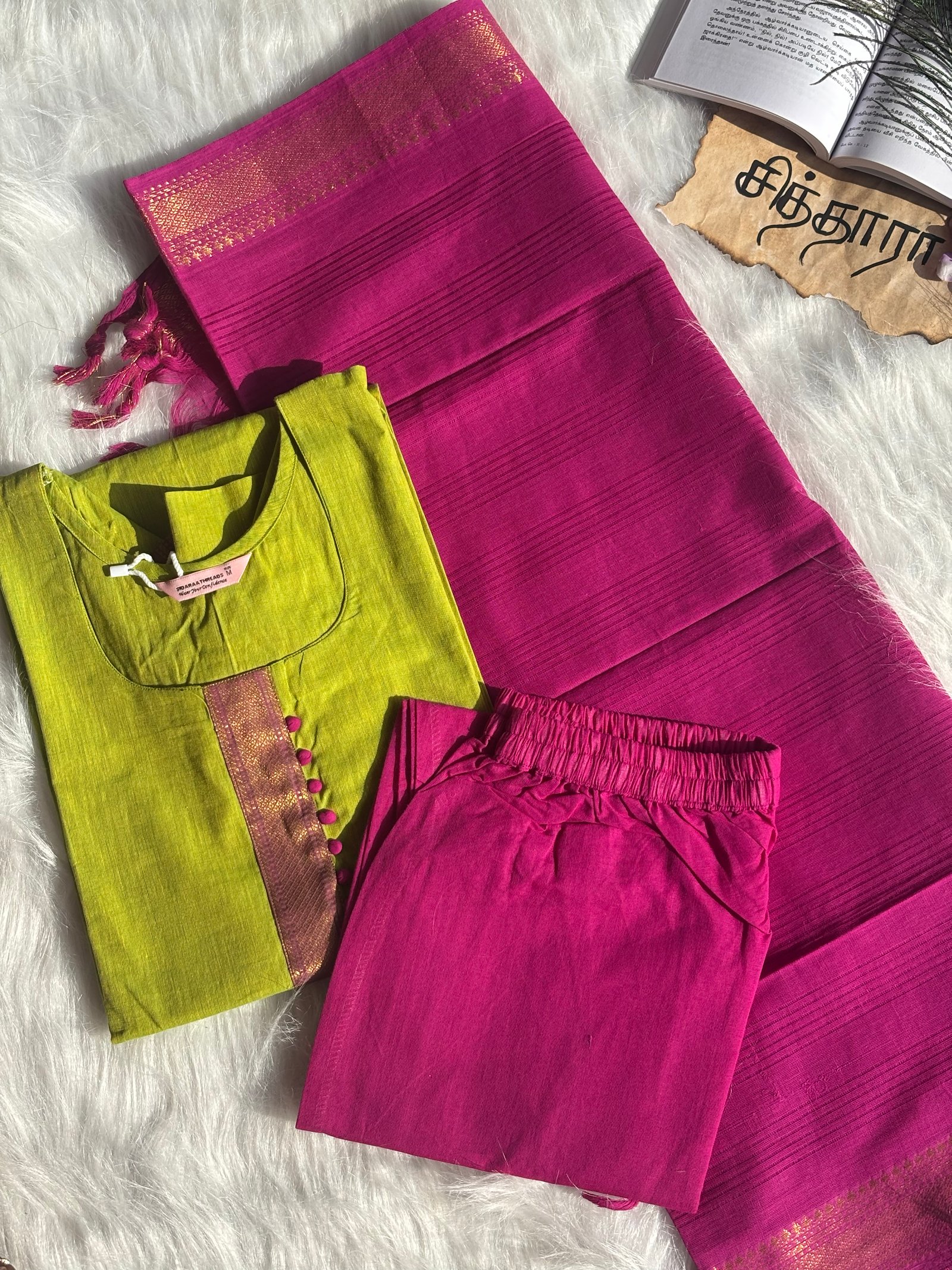 Mangal Green Pink