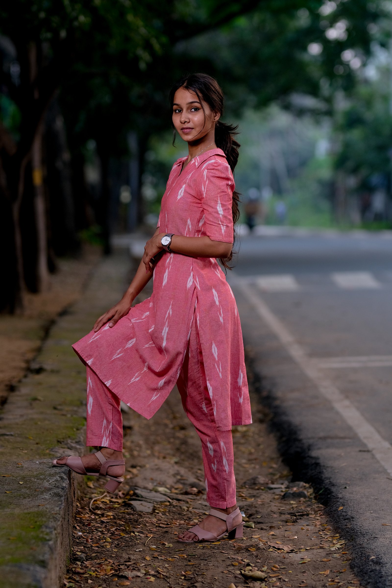Pink Ikkat Co-Ord