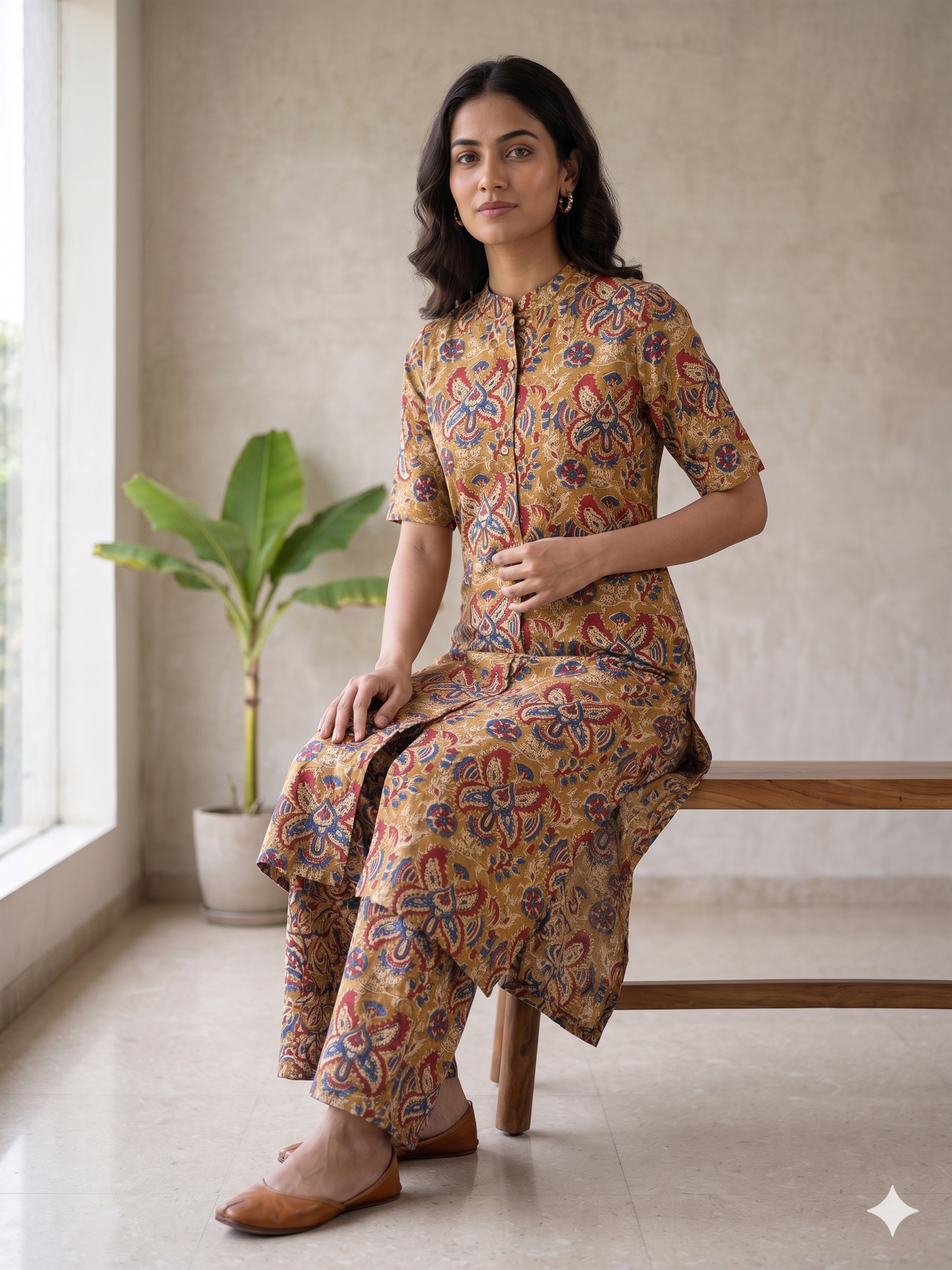 Yellow Kalamkari Co-Ord