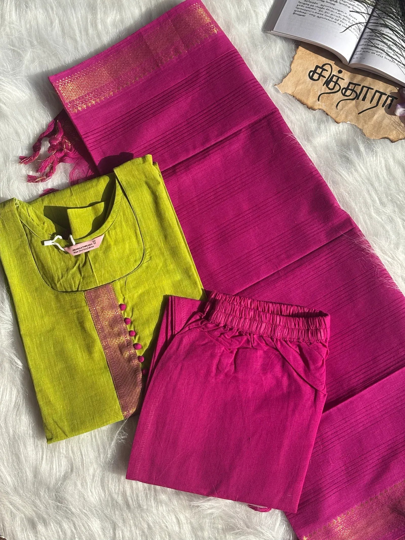 Mangal Green Pink