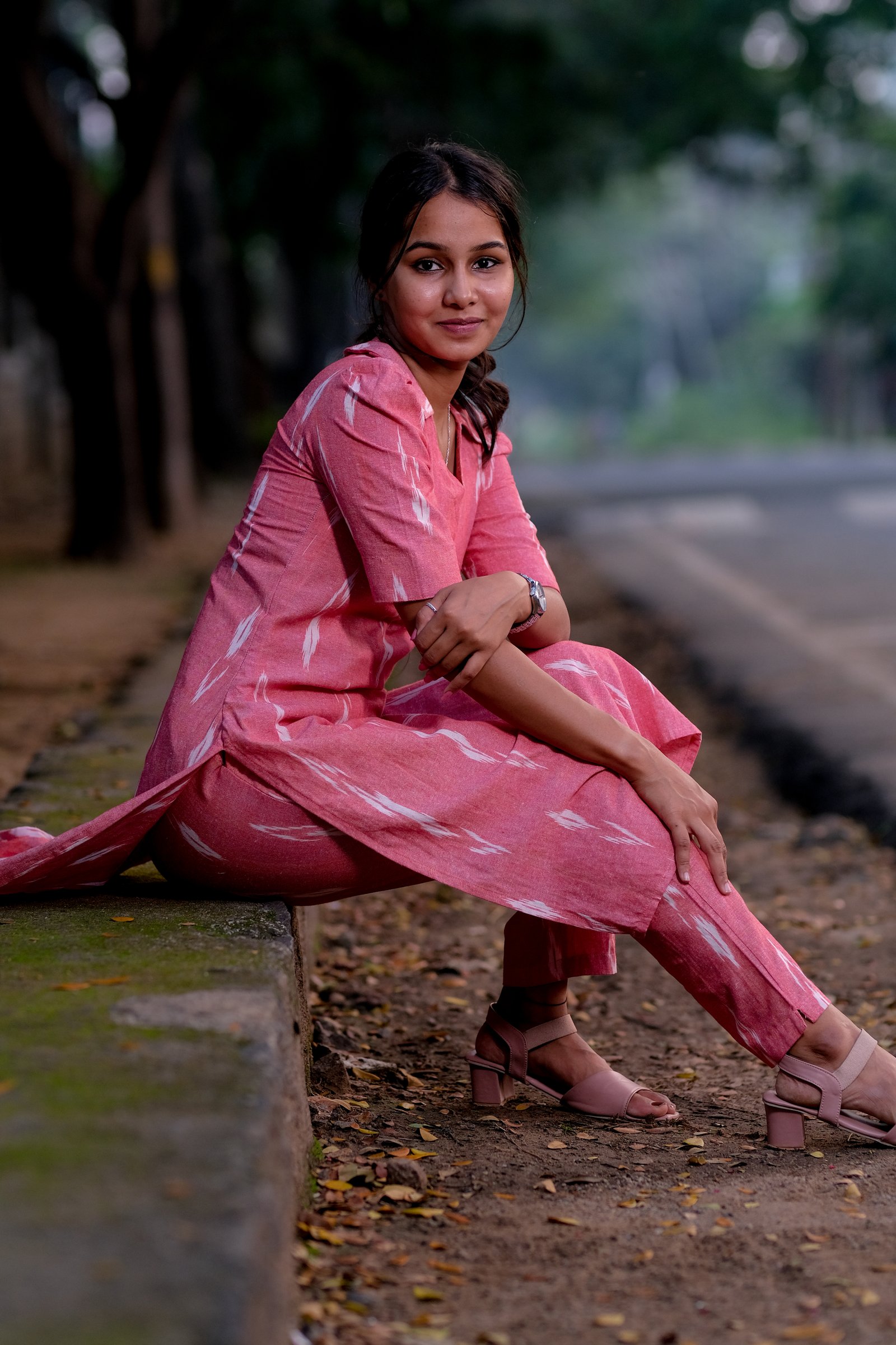 Pink Ikkat Co-Ord