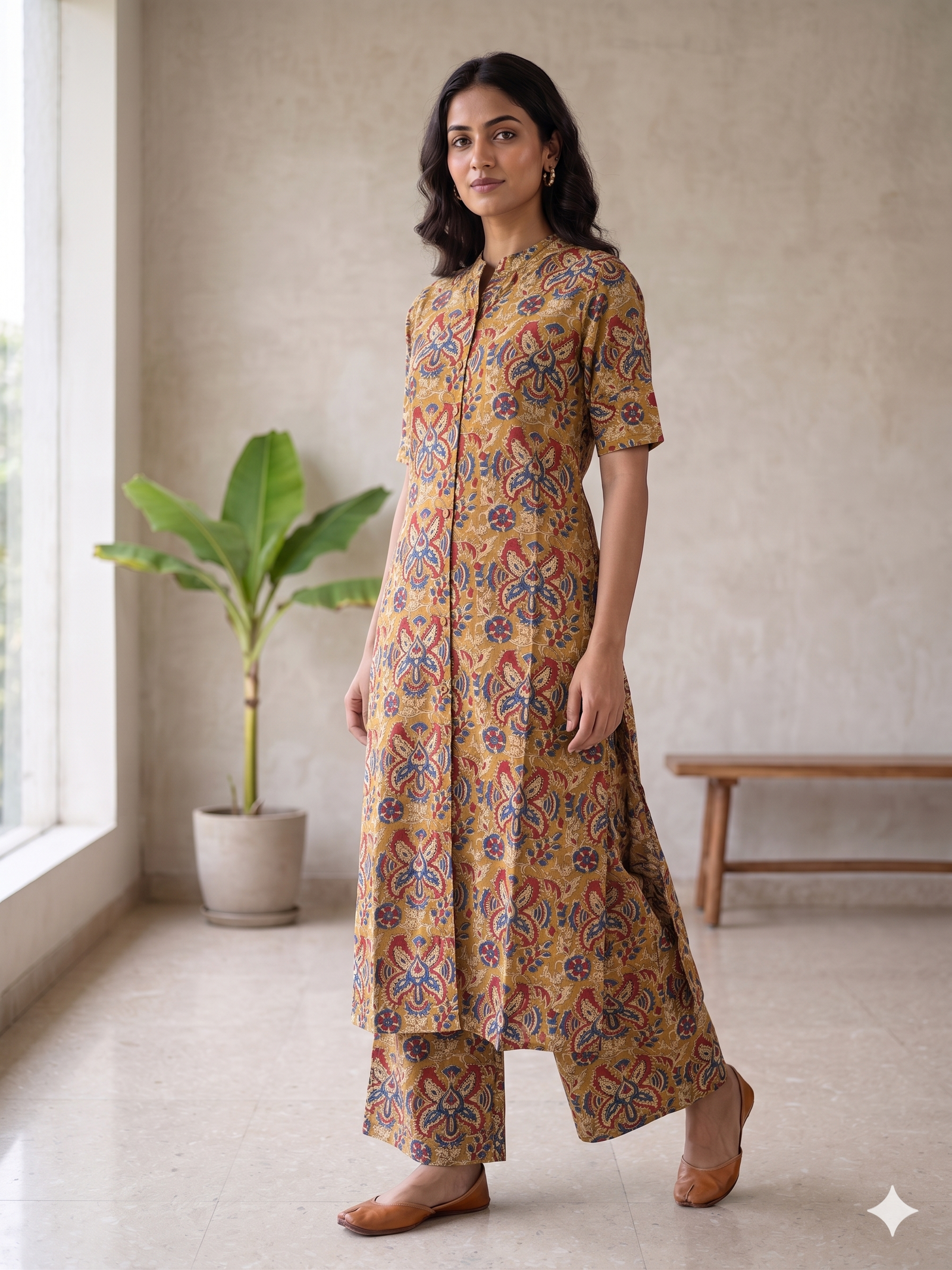 Yellow Kalamkari Co-Ord