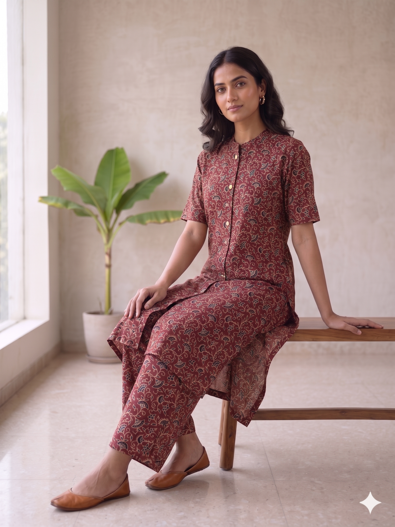 Cotton Brown Co-Ord