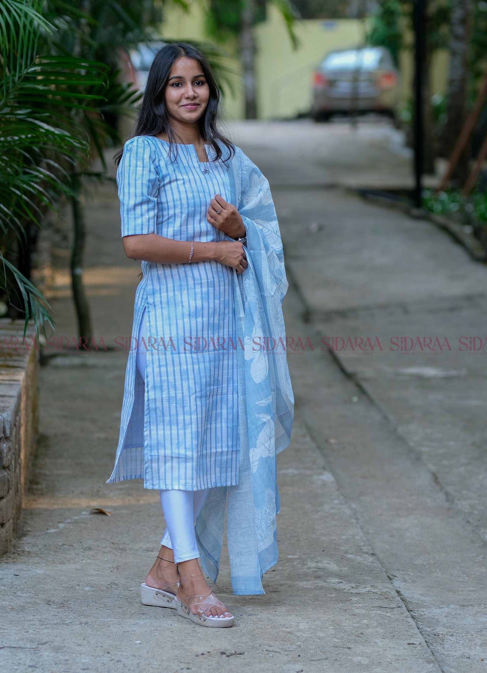 Striped Blue