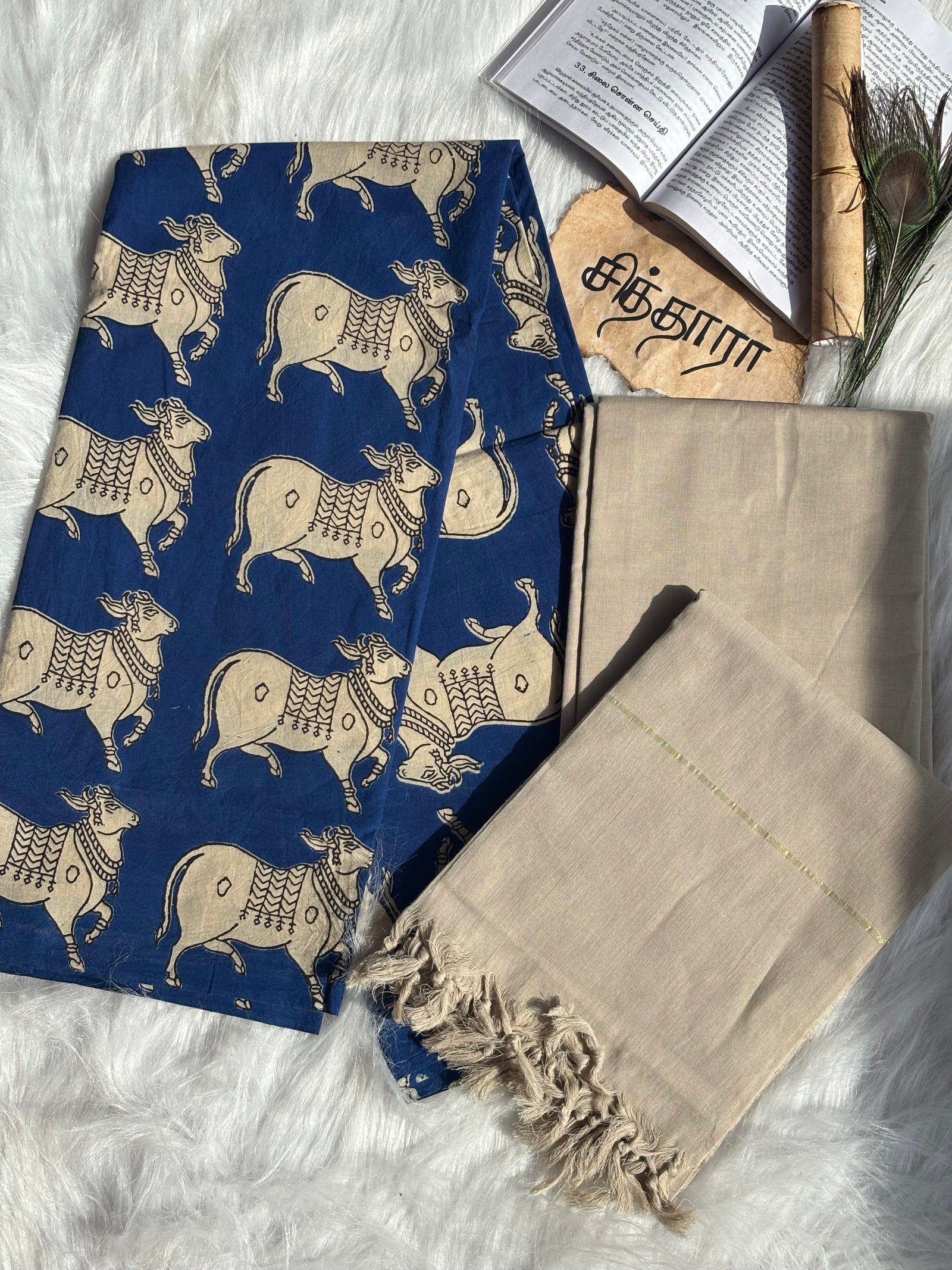 Pichwai Cotton Set (Unstitched)