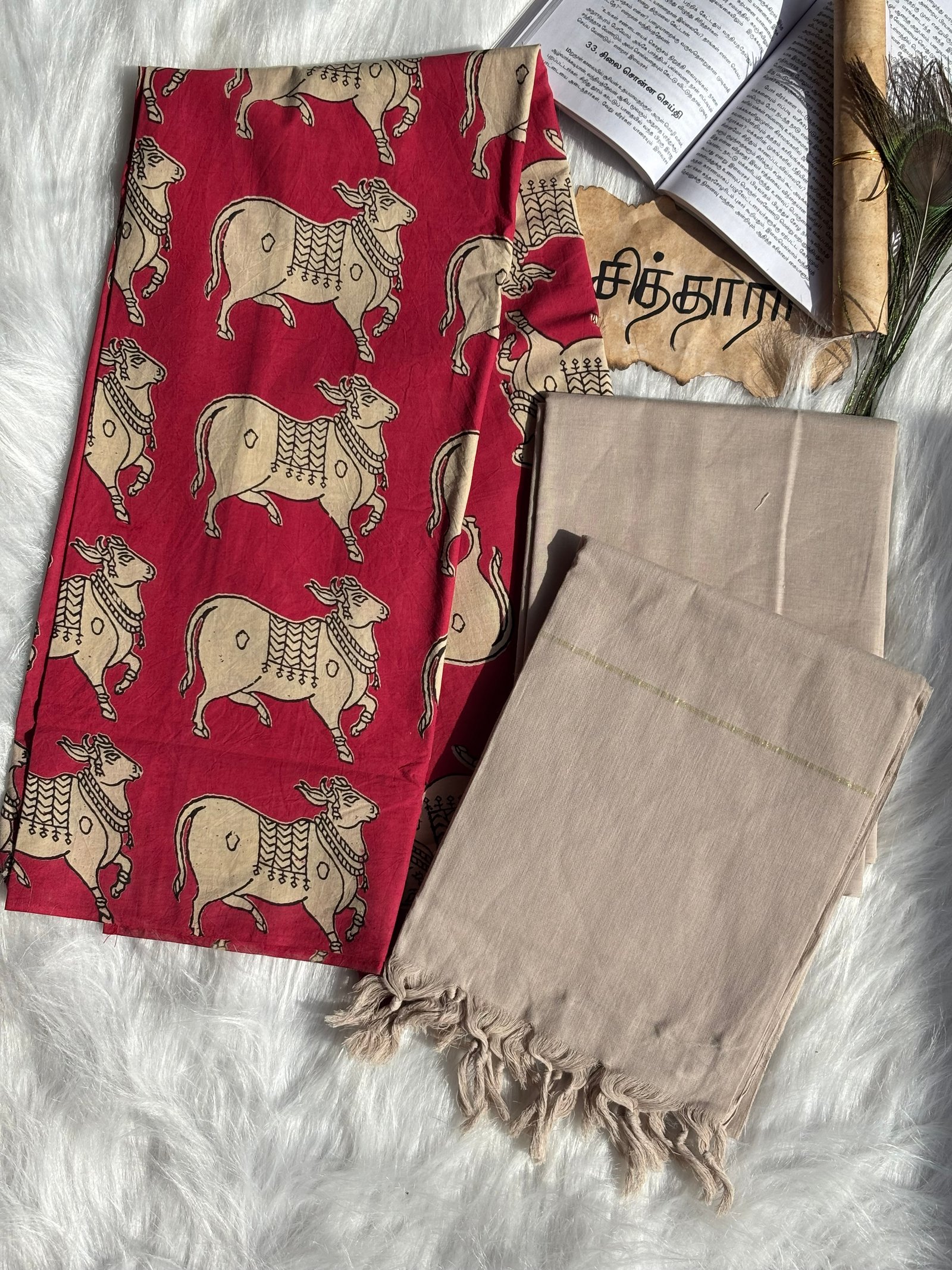 Pichwai Cotton Set (Unstitched)