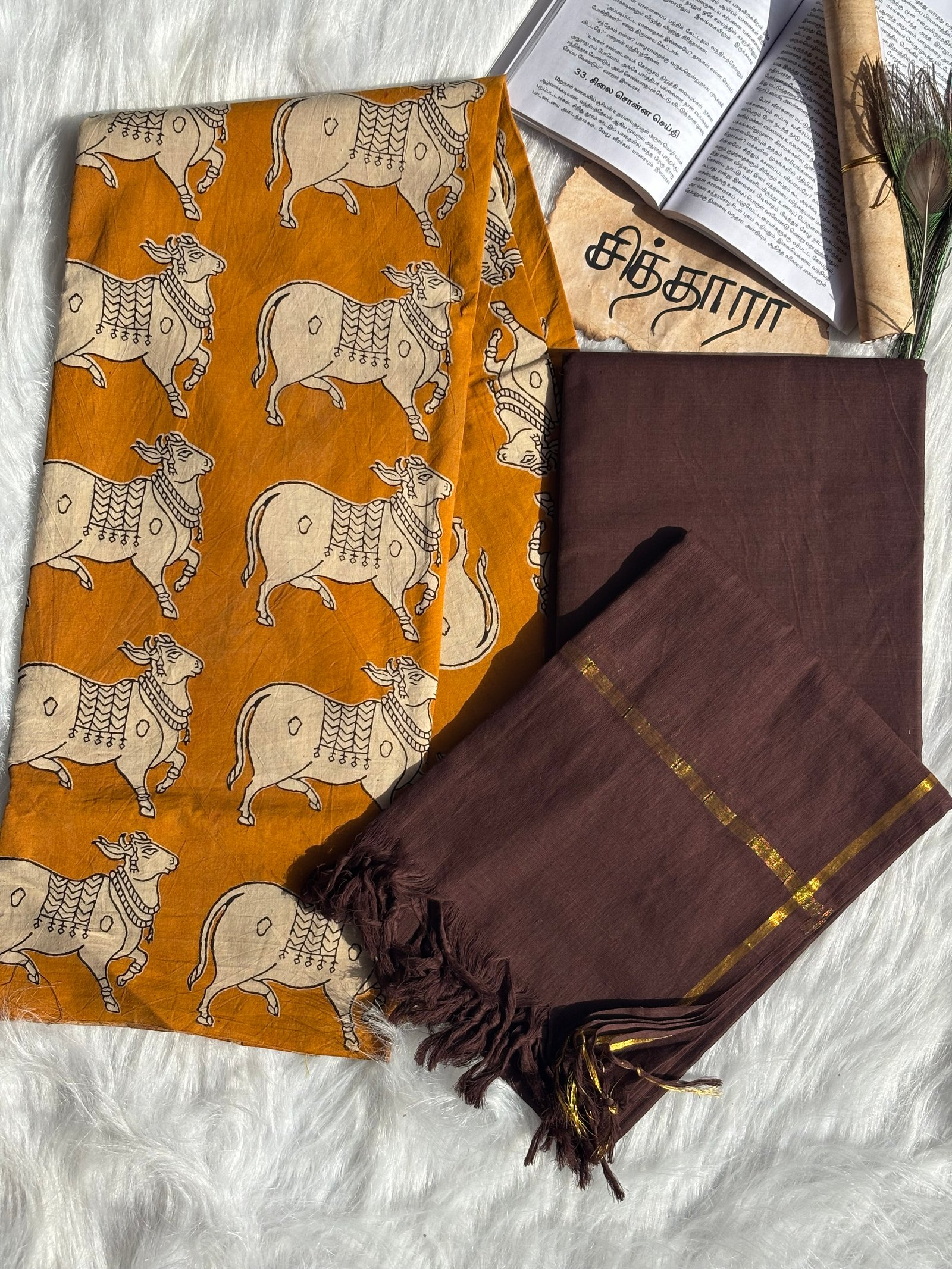 Pichwai Cotton Set (Unstitched)